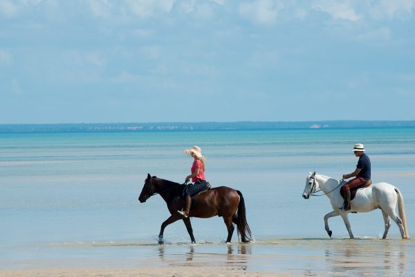 Romantic beach horse rides in Mozambique